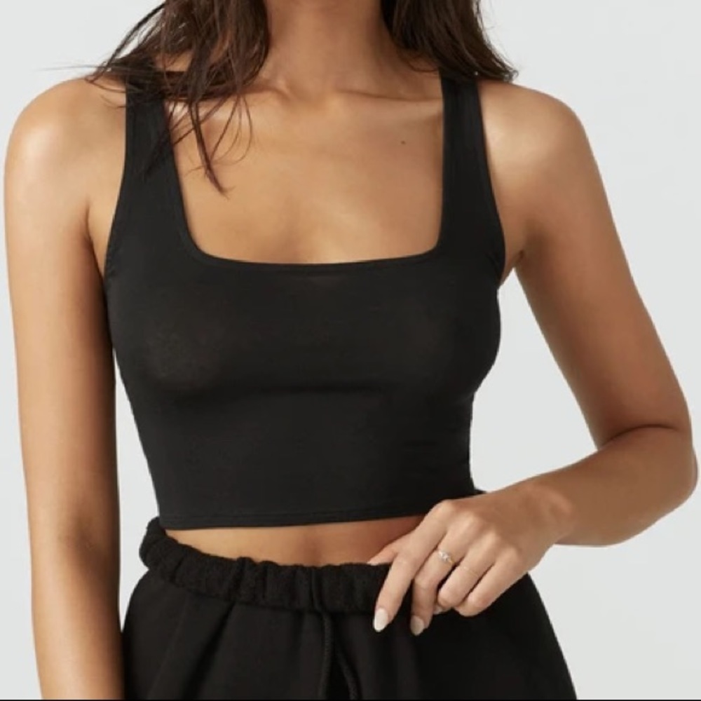 Joah Brown Square Neck Crop